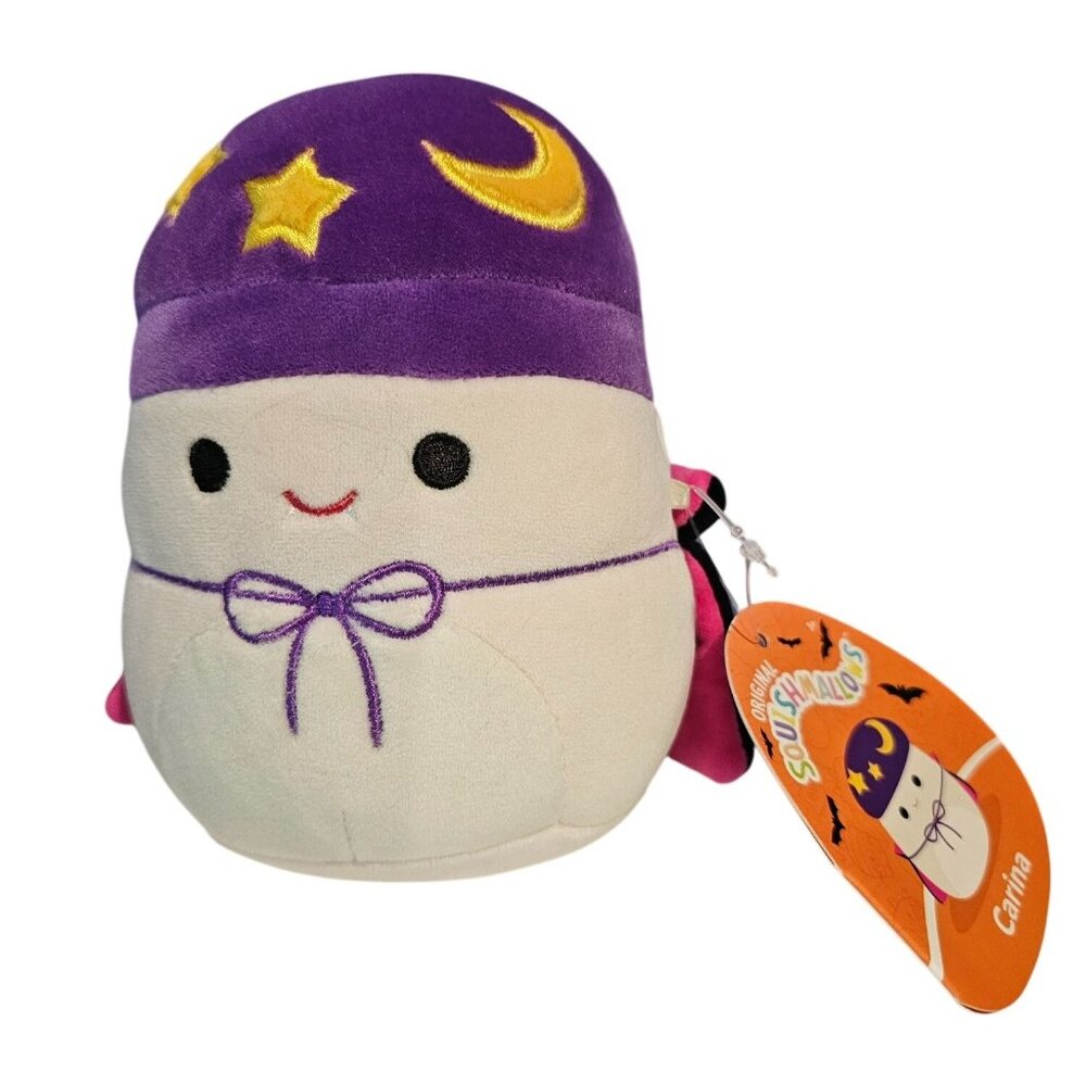 Squishmallows 6" Carina Mushroom Moon Stars Cape 2024 Halloween Squad Plush